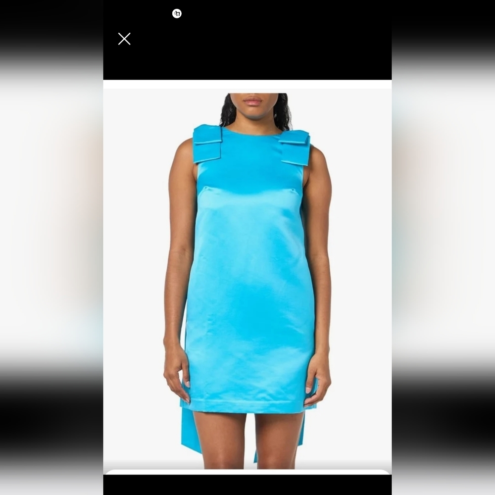 Trina Turk Women's Satin Bow Shoulder Cocktail Dress